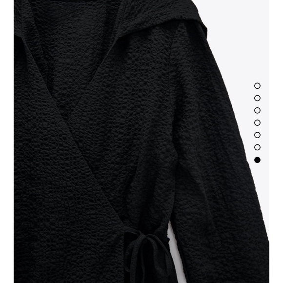 Zara NWT textured wrap mini dress or top XL - Picture 8 of 10